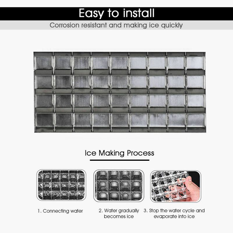 Portable Built-In Stainless Steel Commercial Ice Maker for Home or Office Use