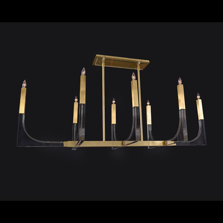 Genesis Acrylic Eight-Light Chandelier