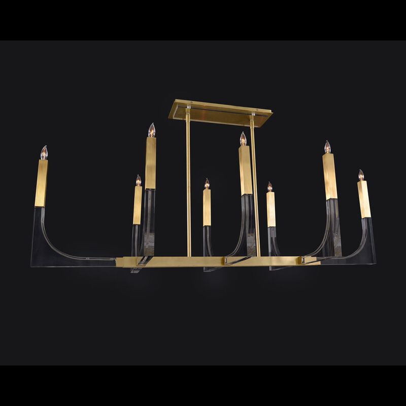 Genesis Acrylic Eight-Light Chandelier