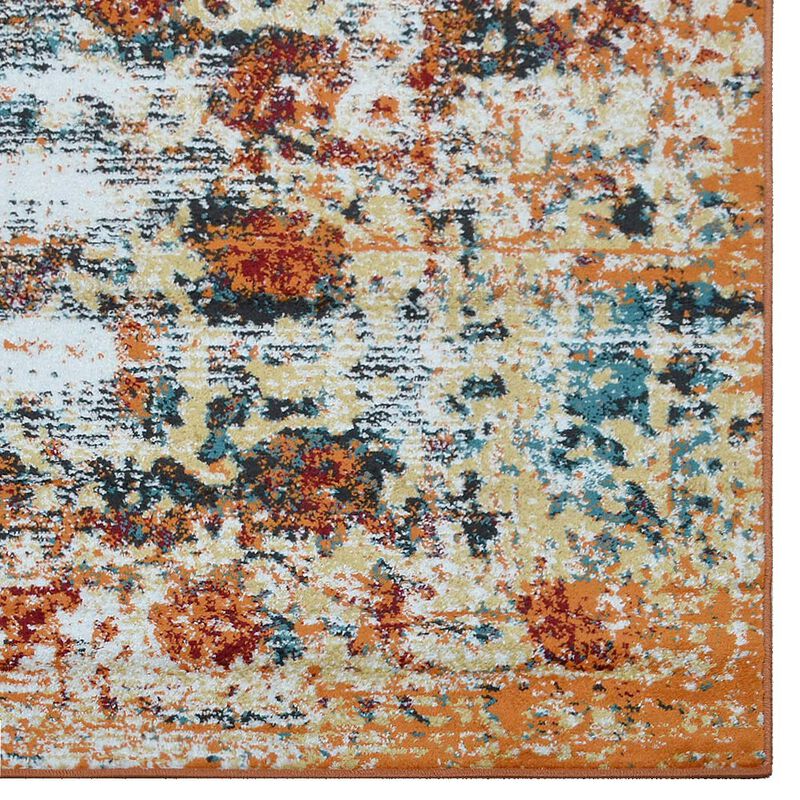 RUGSOTIC CARPETS MACHINE MADE HEATSET POLYPROPYLENE AREA RUGS  - 3'2''x10', Runner Shape, Caramel Color, Classic Oriental Traditional  Design, Midium Pile Machine Made Area Rugs (M00037)