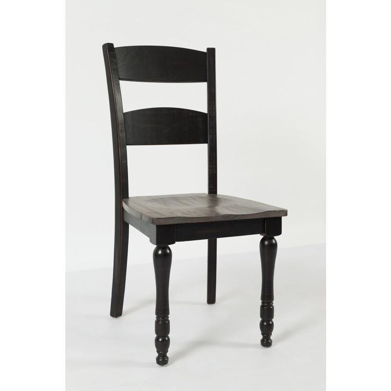 Jofran Rustic Reclaimed Pine Farmhouse Ladderback Dining Chair (Set of 2)