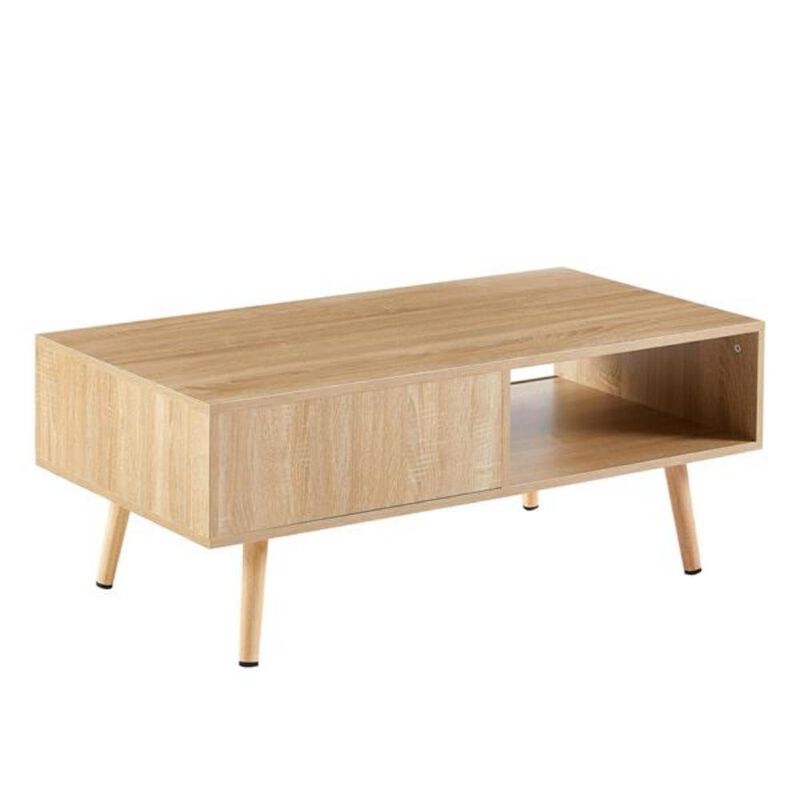 Coffee Table with Sliding Door Modern Storage Solution for a Stylish and Organized Living Room