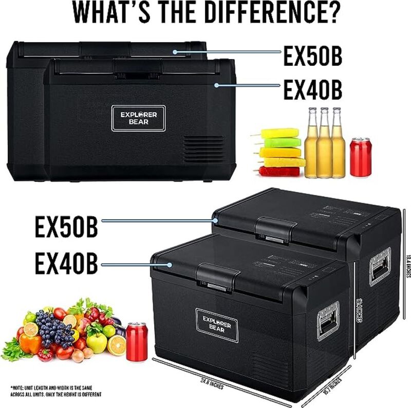 EXPLORER BEAR EX50B 52.8QT/50L 12/24V PORTABLE ELECTRIC COOLER