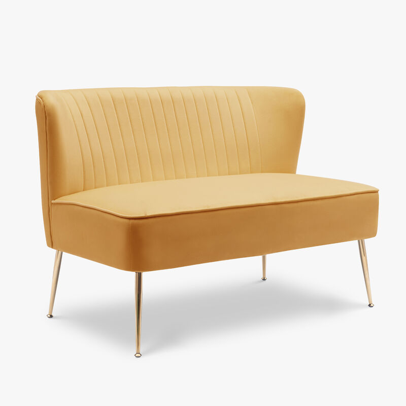 WestinTrends 46" Wide Upholstered Velvet Love Seat Sofa