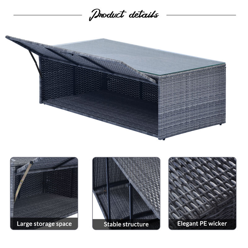 Merax 6-piece All-Weather Wicker PE rattan Patio Outdoor Dining Set