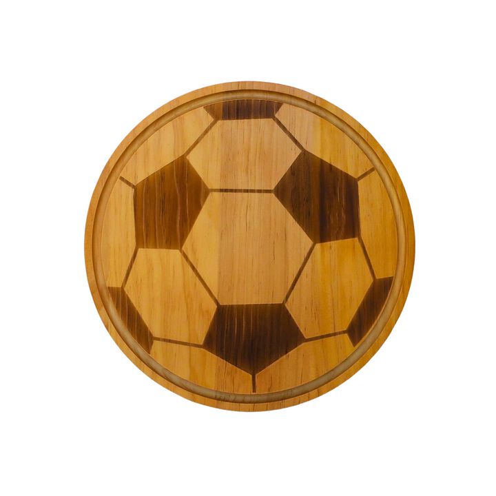 Soccer Ball Charcuterie Wood Board - 13"