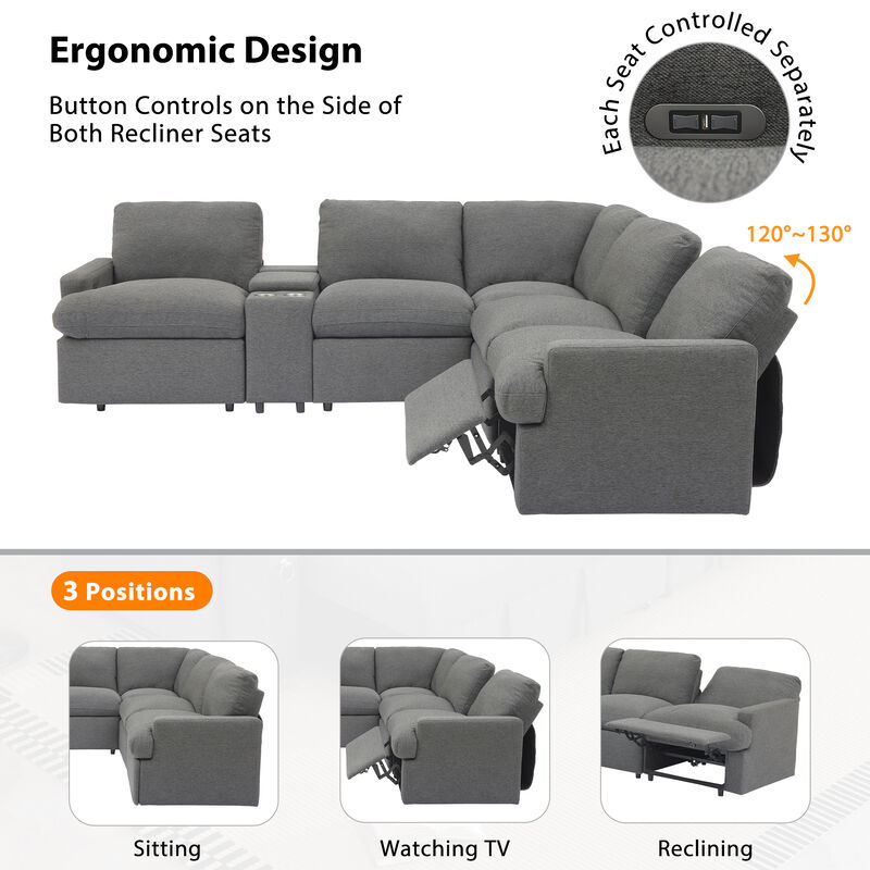 Merax Power Recliner Sofa Couch with Storage