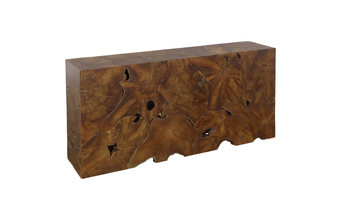 Teak Slice Console
