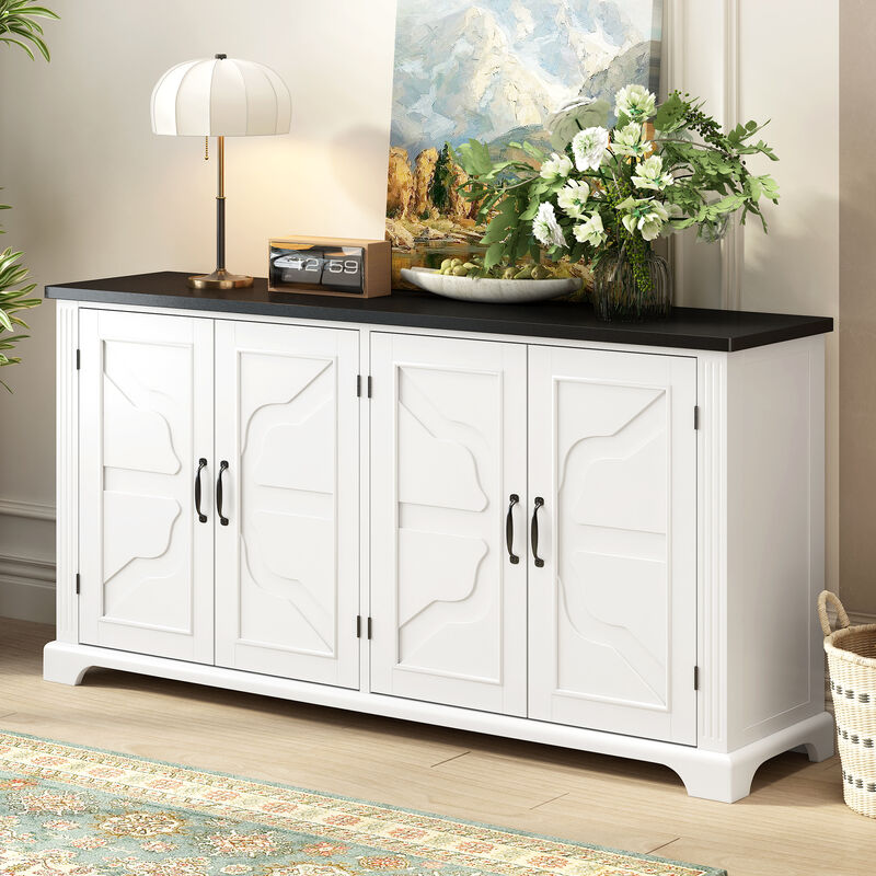 Merax American Country Style Wooden Sideboard Cabinet