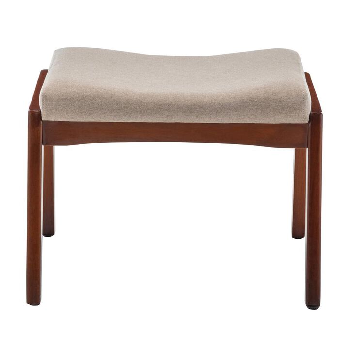 Convenience Concepts Designs4Comfort Natalie Accent Ottoman Stool Sandy Beige