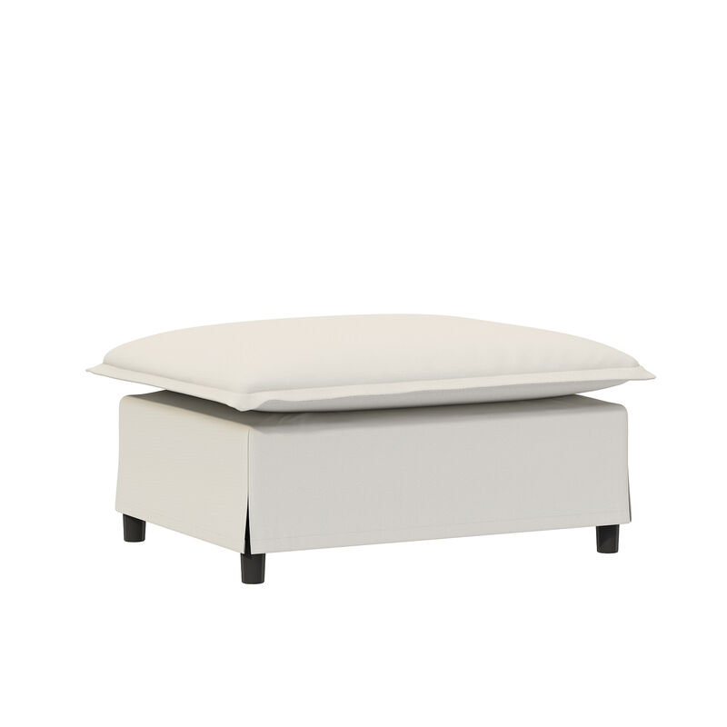 Merax Chenille Sectional Sofa with Ottoman