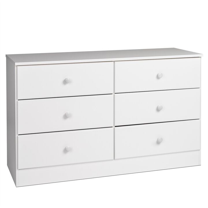 Prepac Astrid 6-Drawer Dresser, White Prepac Astrid 6-Drawer Dresser, White