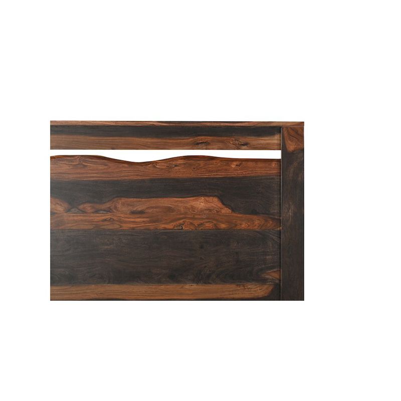 Taran Designs Marin Live Edge Solid Wood King Panel Bed