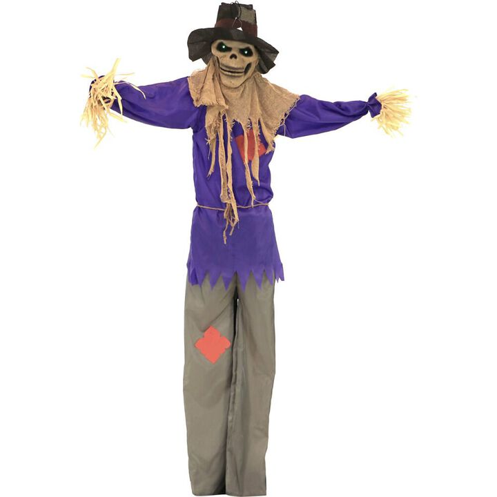 Haunted Hill Farm 72 Standing Scarecrow with Lights & Sounds