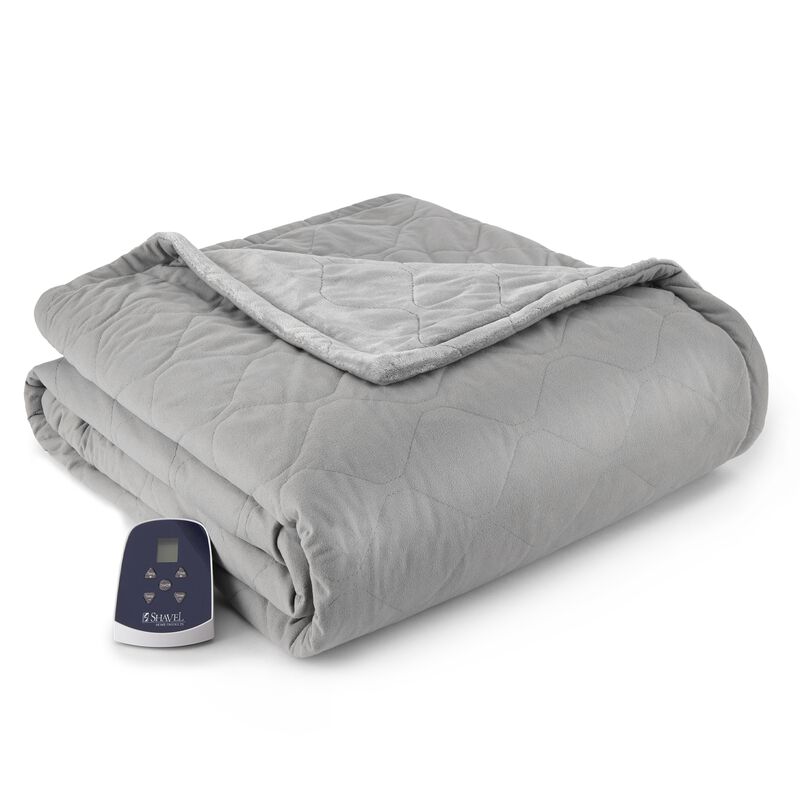 Micro Flannel Reverse to Ultra Velvet Electric Throw, One Size