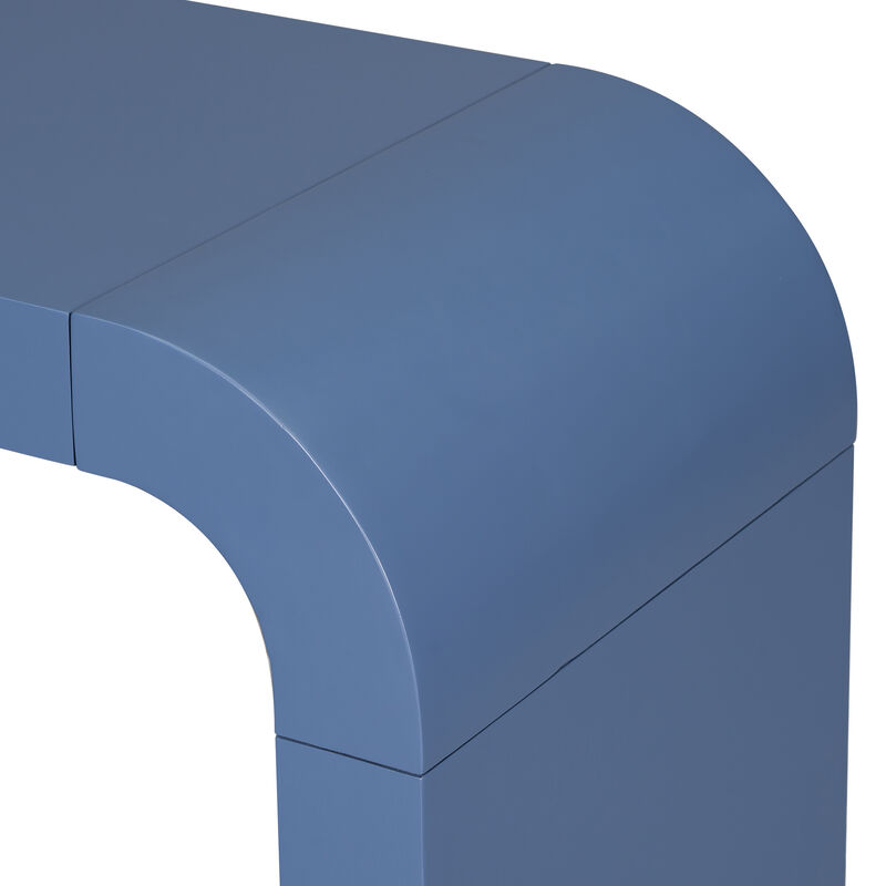 Merax Minimalist Acacia Veneer Entryway  Console Table