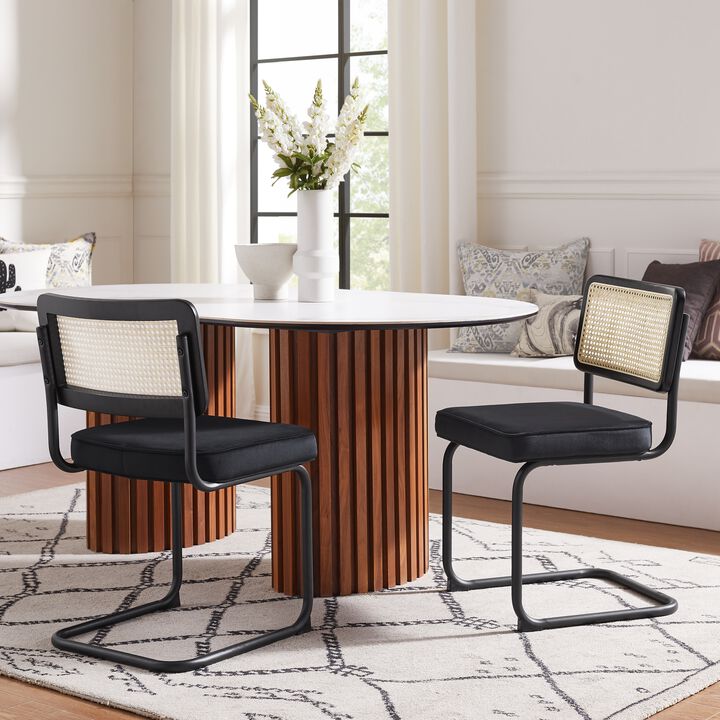 Loft Lyfe Ayman Velvet Dining Chair Seat (Set of 2)