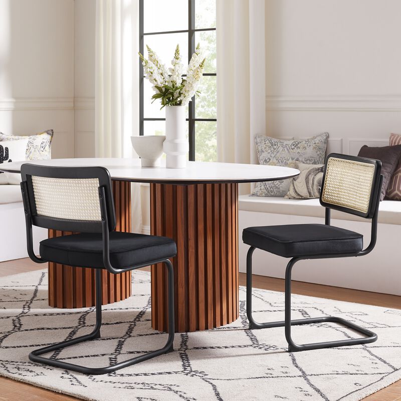 Loft Lyfe Ayman Velvet Dining Chair Seat (Set of 2)