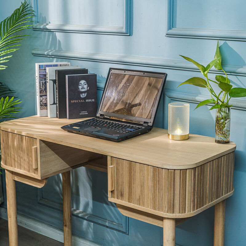 Wooden Desk with 2 Doors