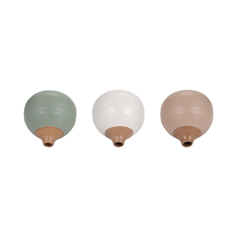 Ceramic Bud Vases Set of 3