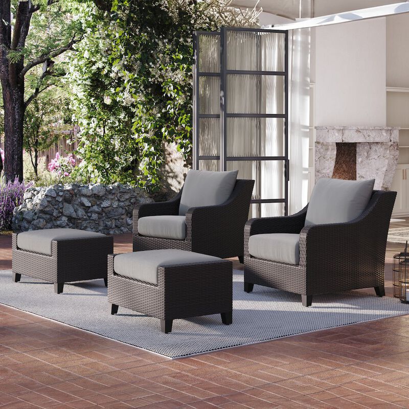 New Classic Furniture Skye Set Of 2 Club Chairs-Gray