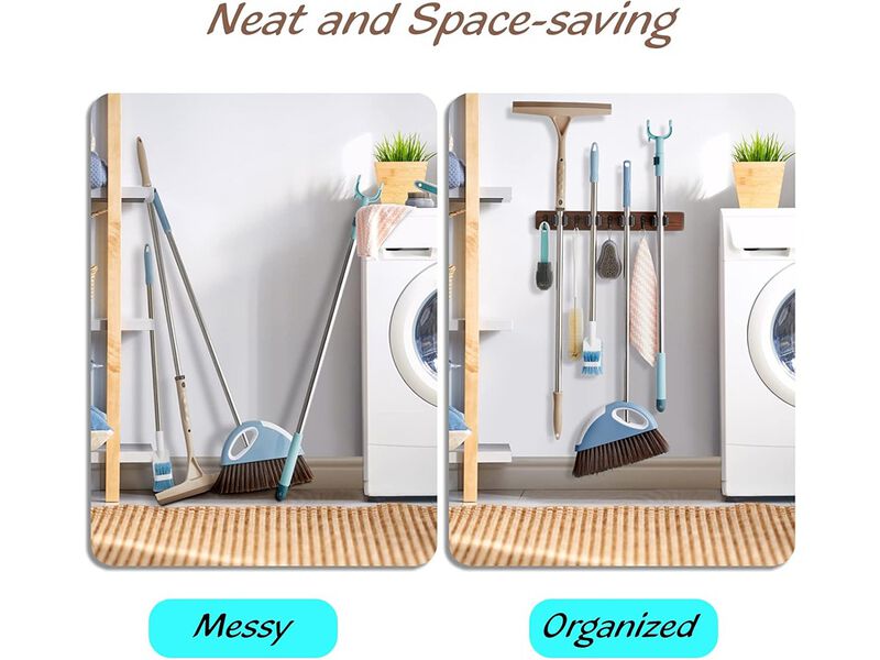 OUTNILI Wall Mounted Garden Tool Rack Organizer for Closet Garage