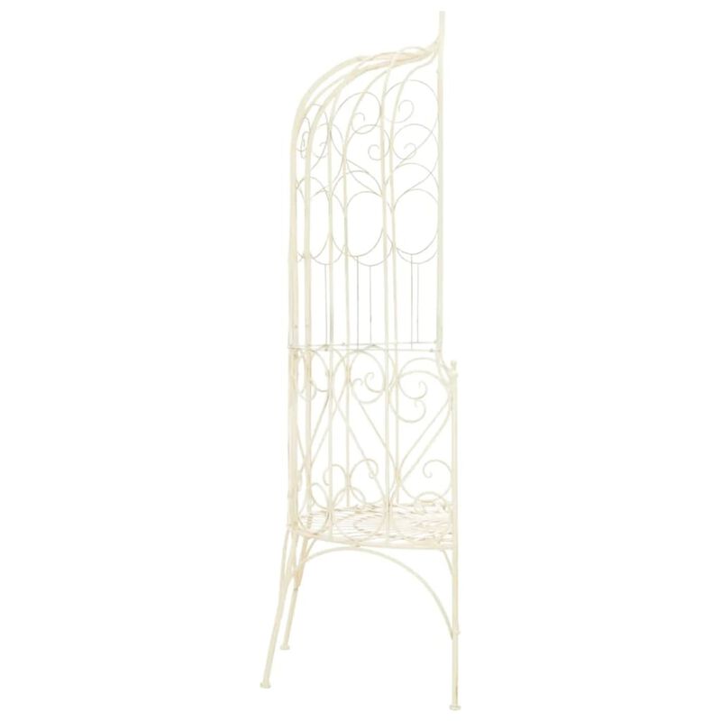 vidaXL Garden Bench 37.4" Iron Antique White
