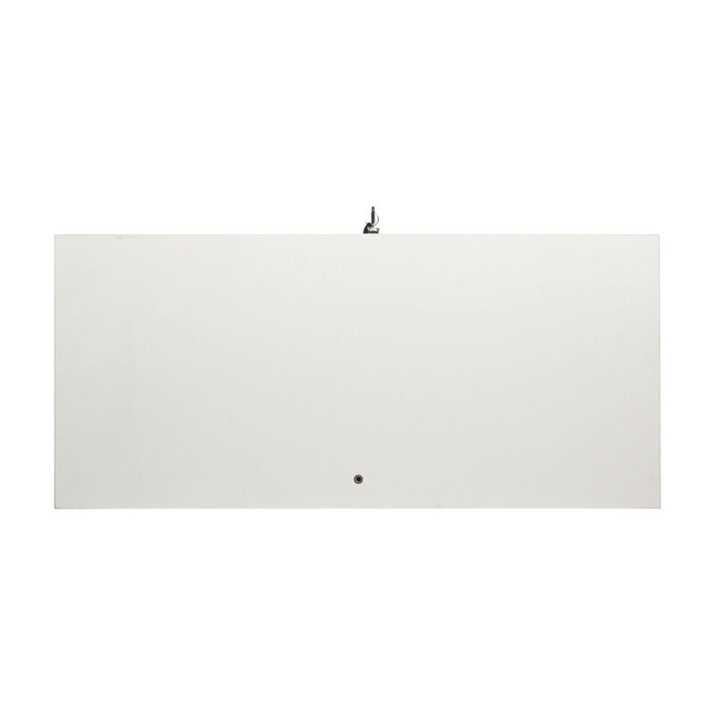 Two Door Glass Cabinet Glass Display Cabinet With 3 Shelves, White