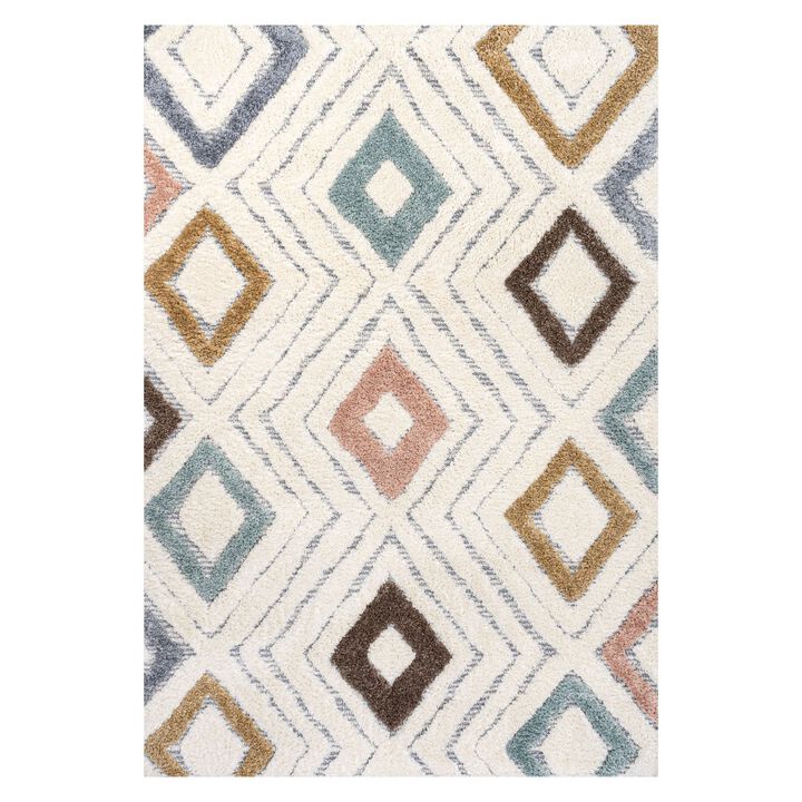 Amira Diamond Tribal High-Low Area Rug