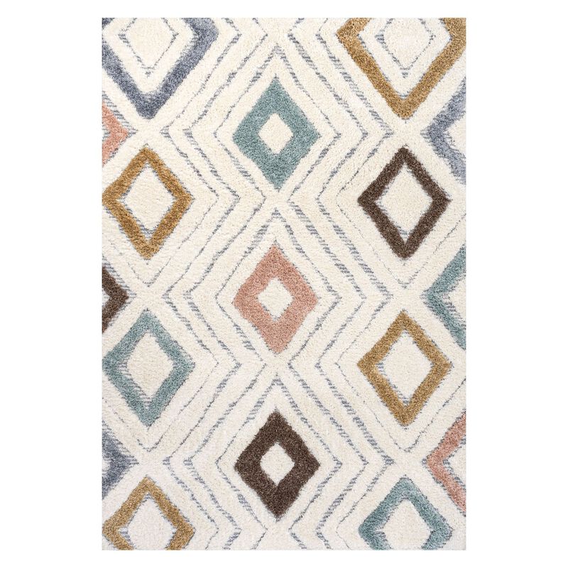 Amira Diamond Tribal High-Low Area Rug