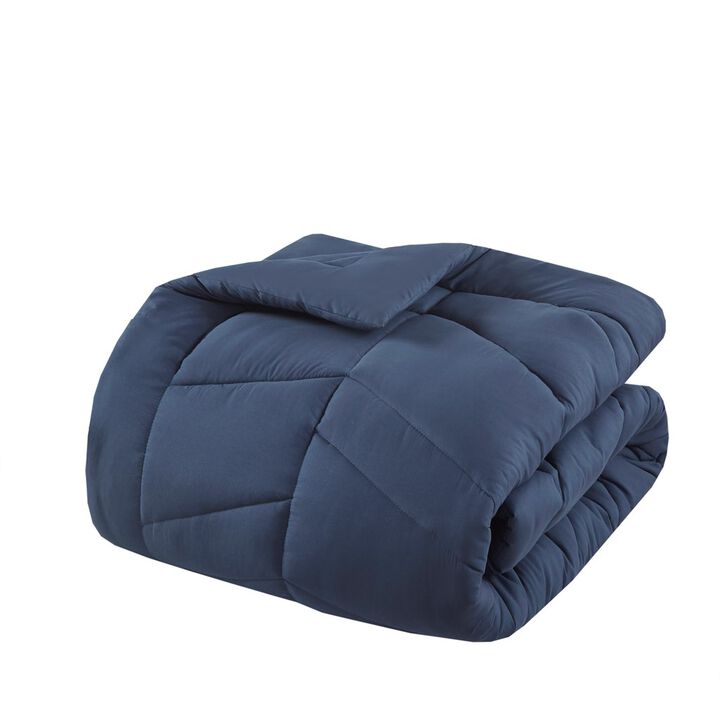 Gracie Mills Solid Quilted Chevron Comforter Set with 350 GSM Polyfill