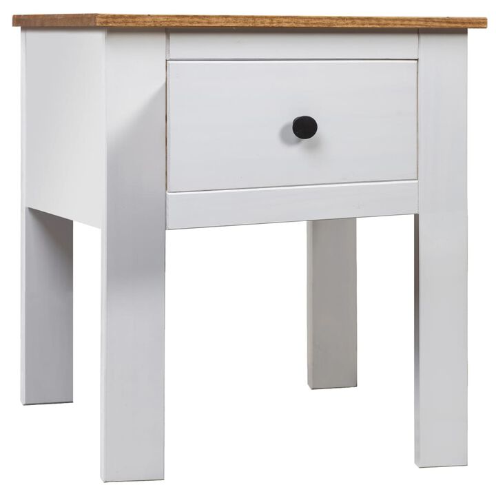 vidaXL Bedside Cabinet Gray 18.1"x15.7"x22.4" Pine Panama Range