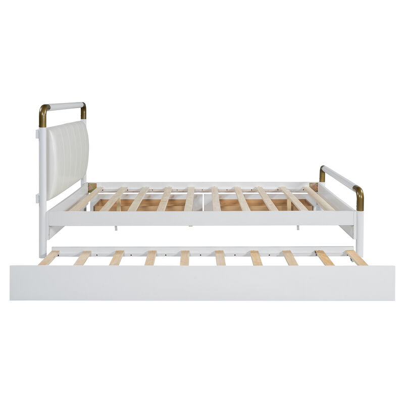 Merax Platform Bed with 2 Drawers and Trundle