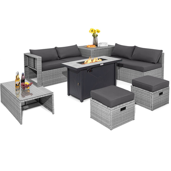 9-Piece Patio Furniture Set with Cushions for Outdoor Dining & Lounge