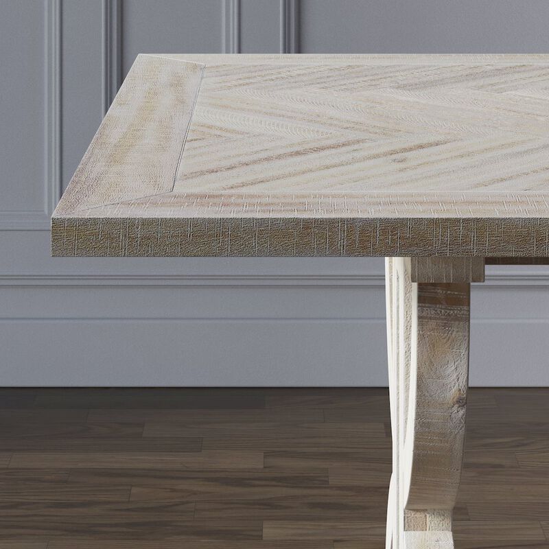Jofran Herringbone Distressed Acacia Counter Height 78 Dining Table