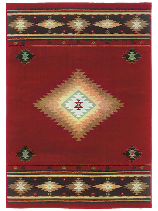 Hudson 7'8" x 10'10" Red Rug