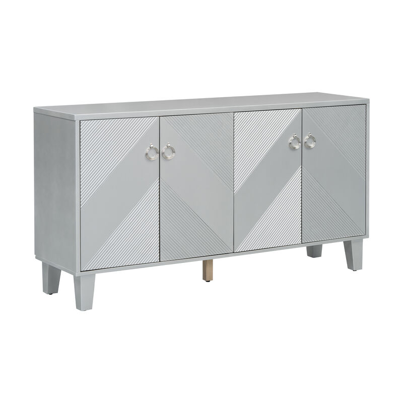 Merax Light Luxury Geometric Patterns Cabinet