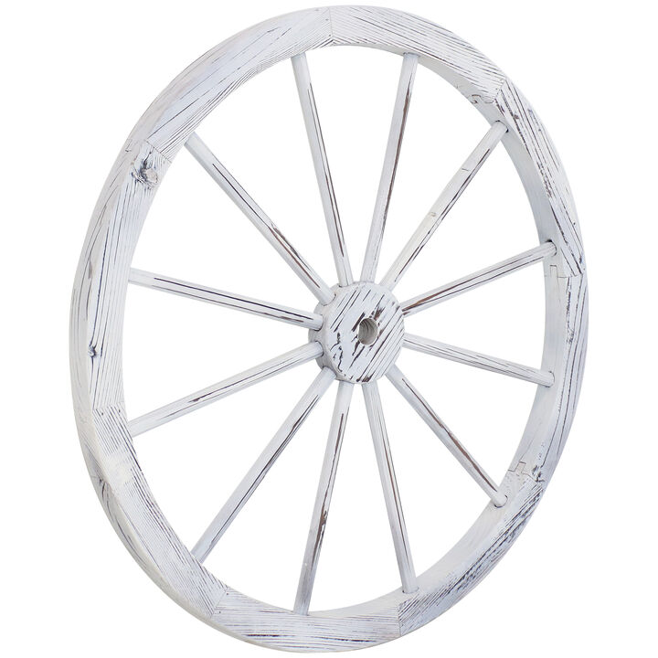 Sunnydaze Wagon Wheel Indoor/Outdoor Statue - 29 in