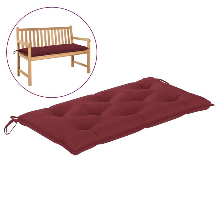vidaXL Garden Bench Cushion Wine Red 39.4"x19.7"x 2.8" Fabric