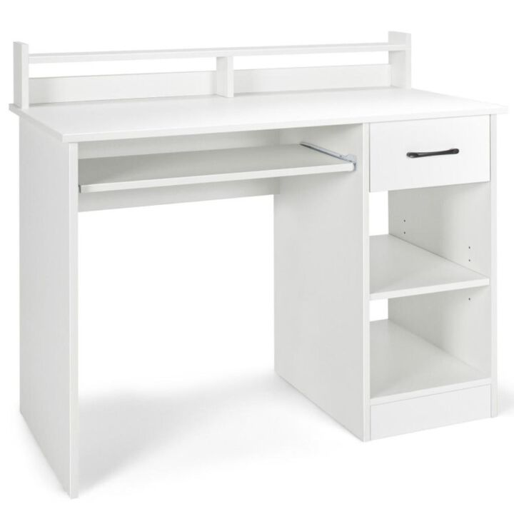 Hivvago Study Laptop Table with Drawer and Keyboard Tray