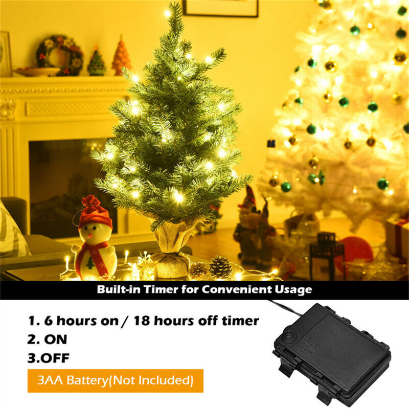 Christmas Tree with LED Lights Festive Pre-Lit Holiday Decoration for Home
