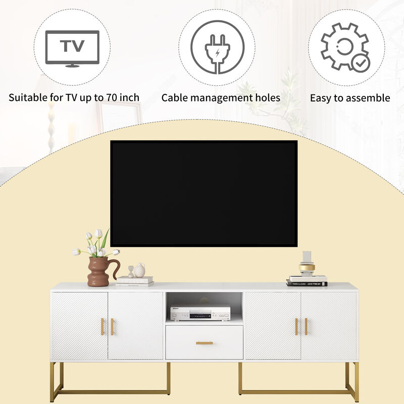 Merax TV Stand Console Table with 1 Drawer