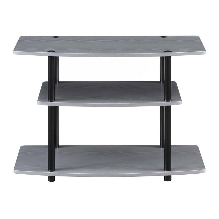 Convenience Concepts Designs2Go No Tools 3 Tier TV Stand Gray / Black