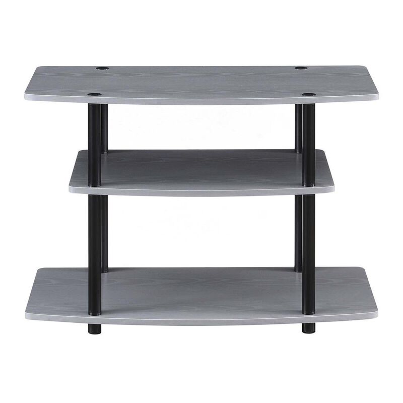 Convenience Concepts Designs2Go No Tools 3 Tier TV Stand Gray / Black