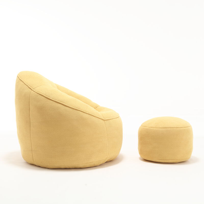 Merax Bean Bag Sofa Accent Chair with Footrest