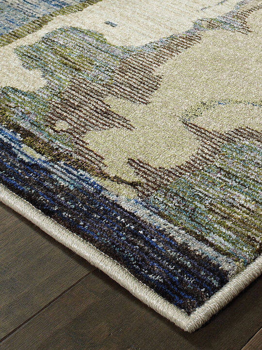 Evolution 2'6" x 12' Blue Rug
