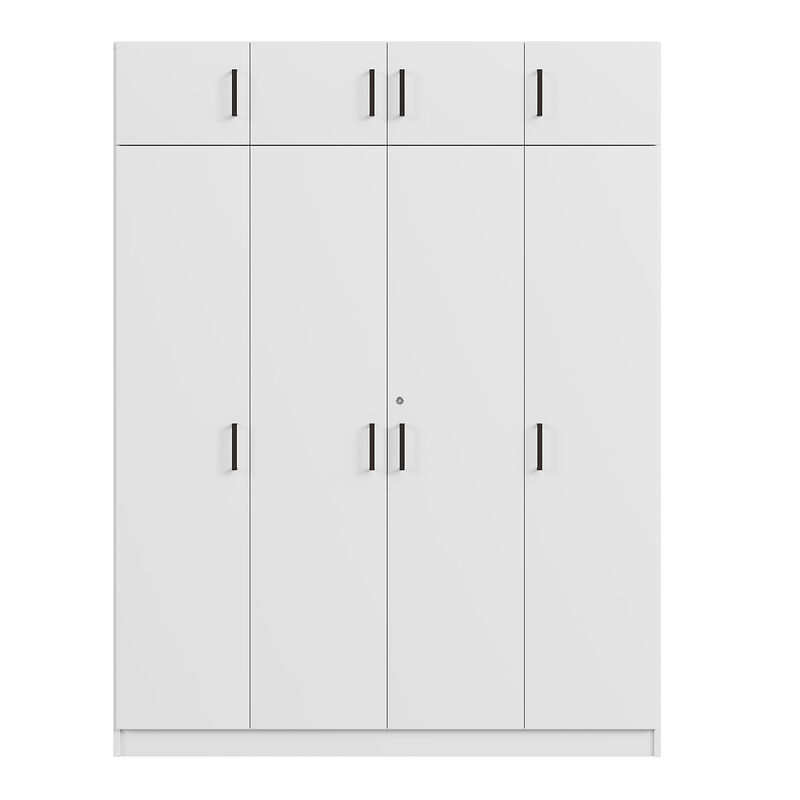 Merax 4-Door Wardrobe with 1 Drawer and Top Cabinets