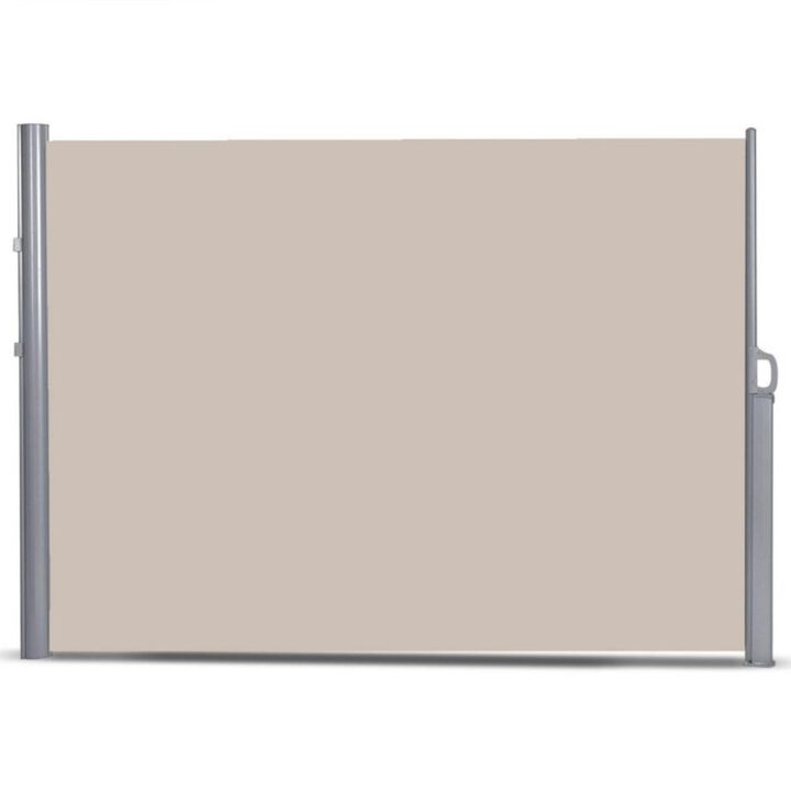 Hivvago 118.5 x 71 Inch Patio Retractable Folding Side Awning Screen