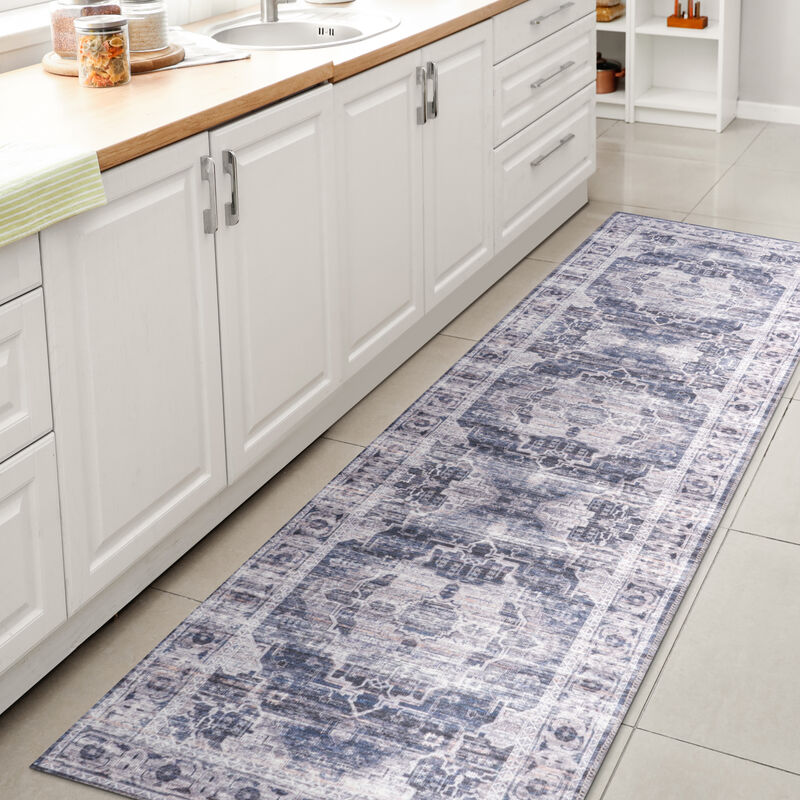 Alanya Ornate Medallion Washable Indoor/Outdoor Area Rug