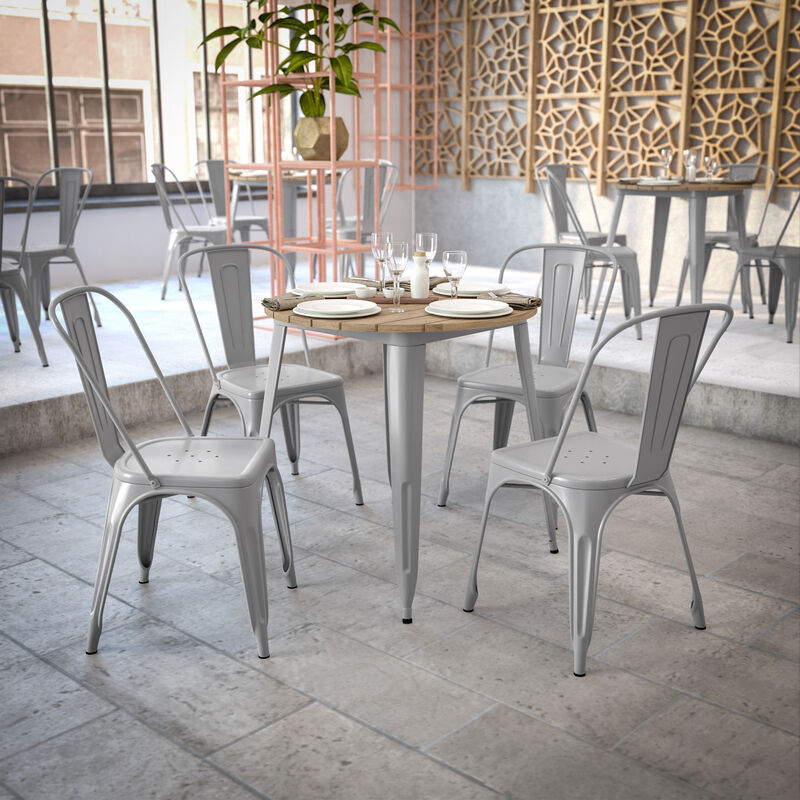 Metal Colorful Restaurant Tables
